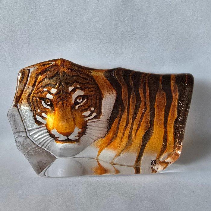 Mats Jonasson - Presse-papier - Tijger - 3850 - Kristal, Antiek en Kunst, Antiek | Glas en Kristal