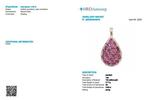 Hanger - 14 karaat Geel goud - 4.09ct. tw. Robijn -