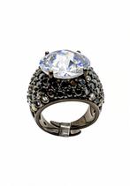 Zonder Minimumprijs - Ring Zilver, Rodiato Topaas - Onyx -, Sieraden, Tassen en Uiterlijk, Ringen, Nieuw