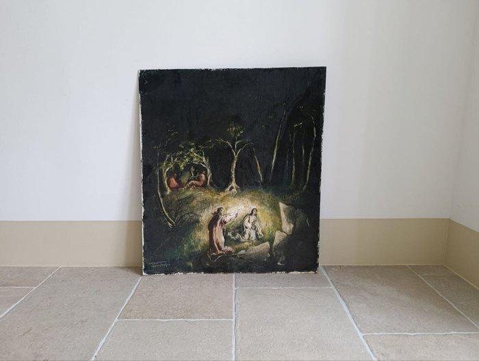 Günther Heinz (1927-1992) - Religiöses Gemälde, Antiek en Kunst, Kunst | Schilderijen | Modern