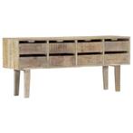 vidaXL Dressoir 140x30x60 cm massief mangohout, 100 tot 150 cm, Verzenden, Nieuw, 25 tot 50 cm