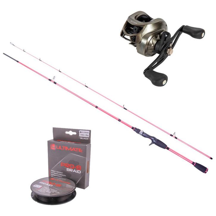 Ultimate Princess Baitcaster Set 2.00m (10–30g), Watersport en Boten, Hengelsport | Algemeen, Nieuw, Verzenden