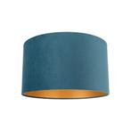 Velours lampenkap blauw 35/35/20 met gouden binnenkant, Huis en Inrichting, Lampen | Lampenkappen, Verzenden, Nieuw, Blauw, Classic-antique