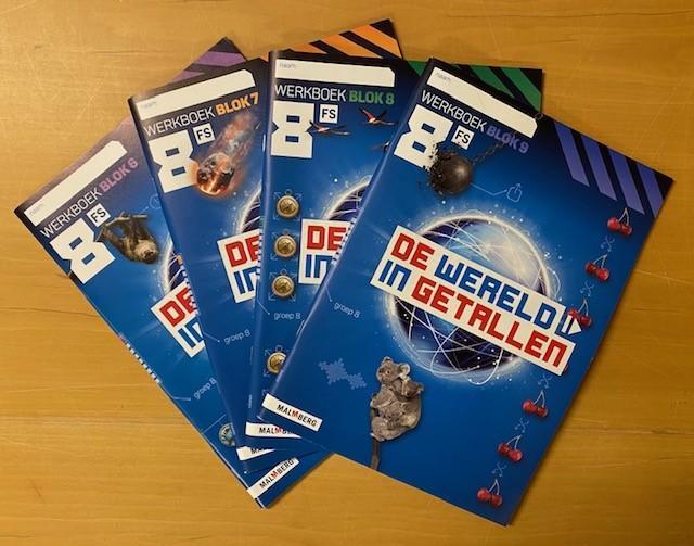 De wereld in getallen versie 5, set werkboeken groep 8 FS, Boeken, Schoolboeken, Nieuw, Overige vakken, Ophalen of Verzenden