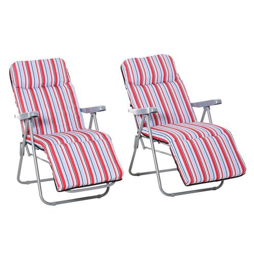 TRUUSK Ligstoel Zonneligstoel Tuinstoel 2-delig Set Met Kuss, Tuin en Terras, Overige Tuin en Terras, Nieuw, Verzenden