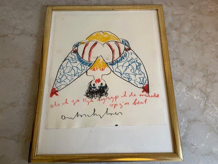 Anton Heyboer (1924-2005) - Tekening van gebukte vrouw, Antiek en Kunst, Kunst | Designobjecten