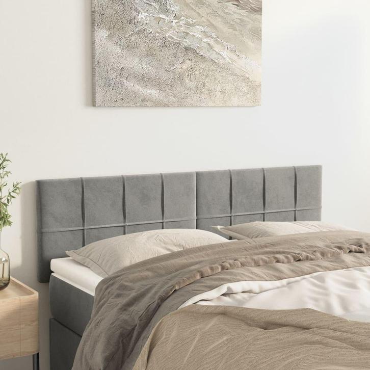 2x Hoofdeind fluweel | Verstelbaar | OP = OP 40%, Huis en Inrichting, Slaapkamer | Matrassen en Bedbodems, Overige maten, Nieuw