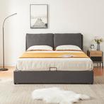 Tweepersoonsbed Lunner met matras 200x140 cm donkergrijs [en, Huis en Inrichting, Verzenden, Nieuw