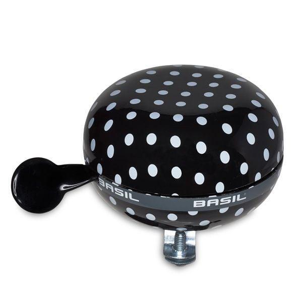 Basil bel Ding Dong 80mm Dots zw/wt, Fietsen en Brommers, Fietsaccessoires | Overige Fietsaccessoires, Nieuw, Verzenden