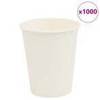 vidaXL Papieren koffiekopjes 1000 st 8oz 200 ml wit, Huis en Inrichting, Keuken | Servies, Verzenden, Nieuw