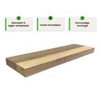Houten wandplank - Onbehandeld - Klein - 4cm dik eiken - Rec, Huis en Inrichting, Woonaccessoires | Wandplanken en Boekenplanken