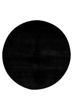 Rond Hoogpolig Vloerkleed | Paradise | Zwart | 120x120 cm, Huis en Inrichting, Stoffering | Tapijten en Kleden, Verzenden, Nieuw