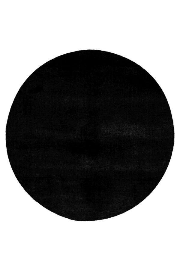 Rond Hoogpolig Vloerkleed | Paradise | Zwart | 120x120 cm, Huis en Inrichting, Stoffering | Tapijten en Kleden, Verzenden