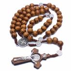 Fako Bijoux - Rozenkrans Ketting - Sandelhout - 10mm, Sieraden, Tassen en Uiterlijk, Kettingen, Verzenden, Nieuw