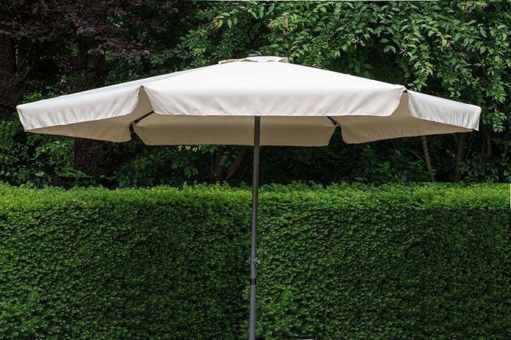 Rockwood® Parasol Naturel Rond 3.00m inclusief montage, Tuin en Terras, Overige Tuin en Terras, Nieuw, Ophalen of Verzenden