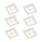 Set van 6 Inbouwspot wit 12cm vierkant - Gypsy Stucco, Huis en Inrichting, Nieuw