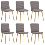 vidaXL Eetkamerstoelen 6 st stof taupe, Huis en Inrichting, Stoelen, Verzenden, Nieuw