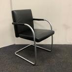 Vitra Visasoft Visavis vergaderstoelen, zwart leder - metaal, Huis en Inrichting, Stoelen, Gebruikt, Leer, Ophalen of Verzenden