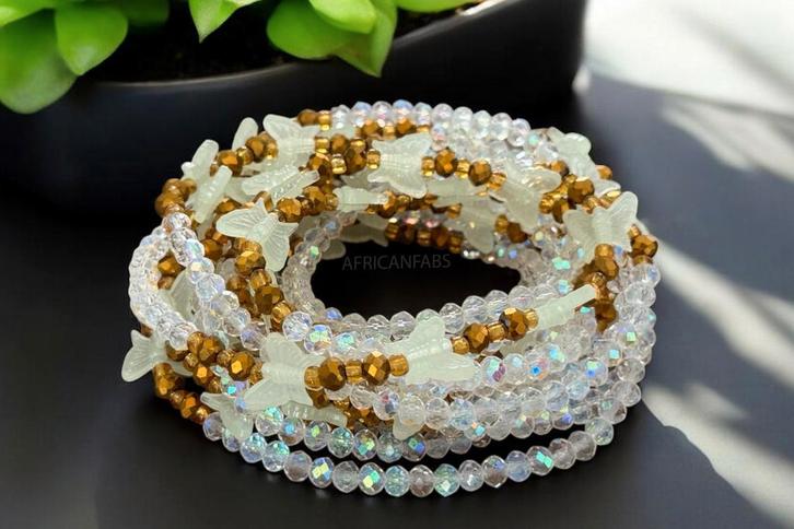 Waist Beads / Afrikaanse Heupketting - Akpakpa - Vlinder cry, Sieraden, Tassen en Uiterlijk, Kettingen, Nieuw, Ophalen of Verzenden