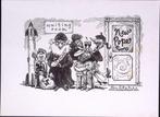 Pentekening Amerika - Nieuwe paus (lijst optie, Tekeningen), Antiek en Kunst, Verzenden