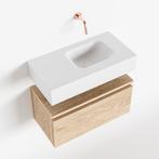 MONDIAZ ANDOR 60cm toiletmeubel washed oak. LEX 60cm, Ophalen of Verzenden, Nieuw, Bad