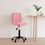 vidaXL Kantoorstoel draaibaar fluweel roze, Huis en Inrichting, Bureaus, Verzenden, Nieuw