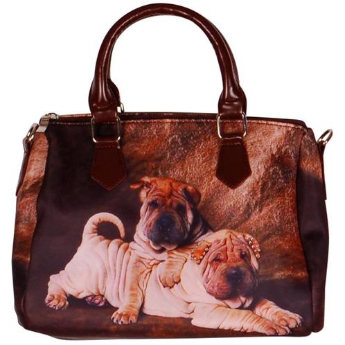 Handtas Sharr-Pei NIEUW, Sieraden, Tassen en Uiterlijk, Tassen | Damestassen, Bruin, Nieuw, Ophalen of Verzenden