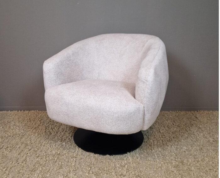 Fauteuil Preston Bouclé draaibaar - Beige, Huis en Inrichting, Fauteuils, Nieuw, Ophalen of Verzenden