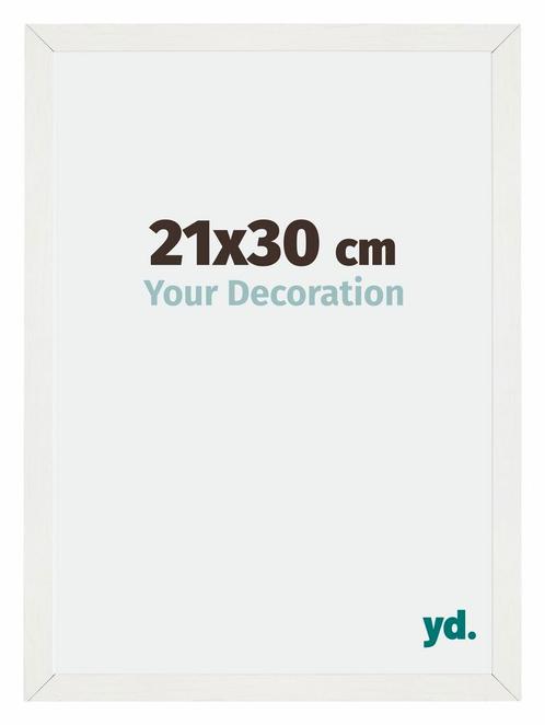 Fotolijst 21x30 cm - Wit Geveegd - MDF - Mura, Huis en Inrichting, Woonaccessoires | Lijsten, Nieuw, Verzenden