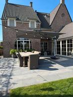 MaxxGarden Zweefparasol Super 4x4m + led + betonnen voet, Verzenden, Nieuw, Zweefparasol