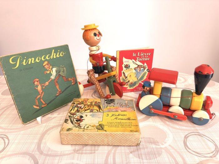 Les Albums Roses, Pinocchio, Educa Lux - Speelgoed Lotto, Antiek en Kunst, Antiek | Speelgoed