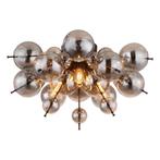 Plafondlamp UDO ø55CM  E14 Matt zwart 3-Lichts Smoked, Huis en Inrichting, Lampen | Plafondlampen, Ophalen of Verzenden, Nieuw