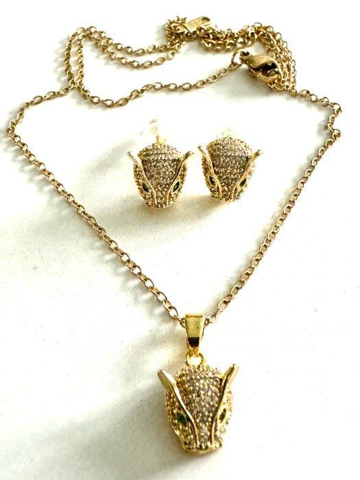 Themacollectie - Modeset Verguld Cartier Geïnspireerd Panter, Sieraden, Tassen en Uiterlijk, Antieke sieraden