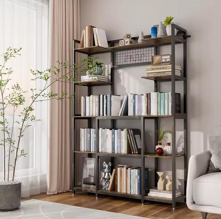 Nieuw: 5-Laags Industriële Boekenkast Keukenrek Vintage Hout, Huis en Inrichting, Kasten | Boekenkasten, Nieuw, Verzenden