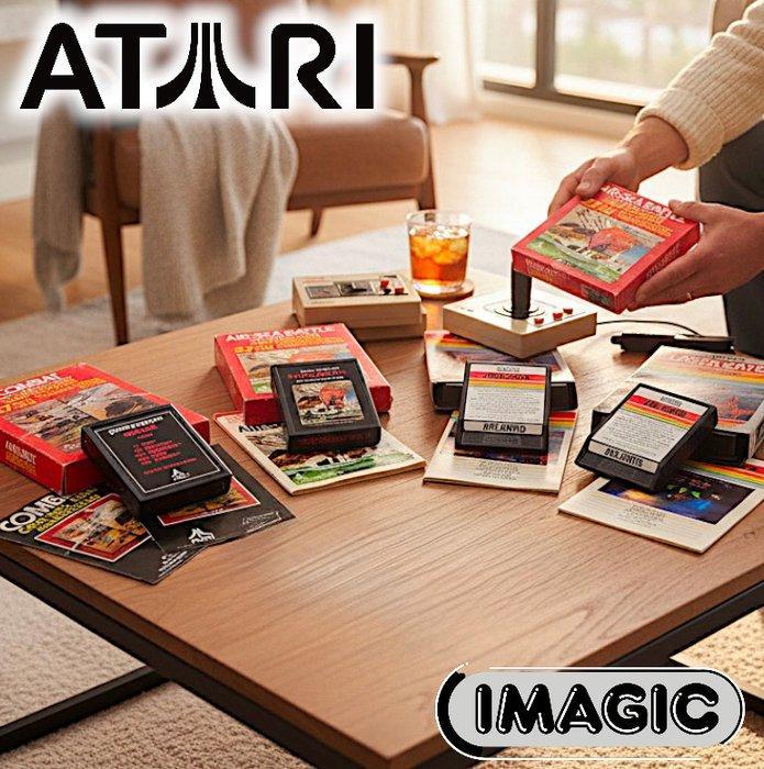 Atari - 2600 VCS - 4x Imagic Videogame: PAL Atlantis, Laser, Spelcomputers en Games, Spelcomputers | Overige Accessoires