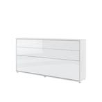 Murphy Horizontaal Opklapbed 90x200 - Wit Hoogglans, Huis en Inrichting, Verzenden, Nieuw