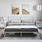 vidaXL Bedframe met hoofdbord metaal wit 183x213 cm, Huis en Inrichting, Verzenden, Wit, Overige maten, Metaal