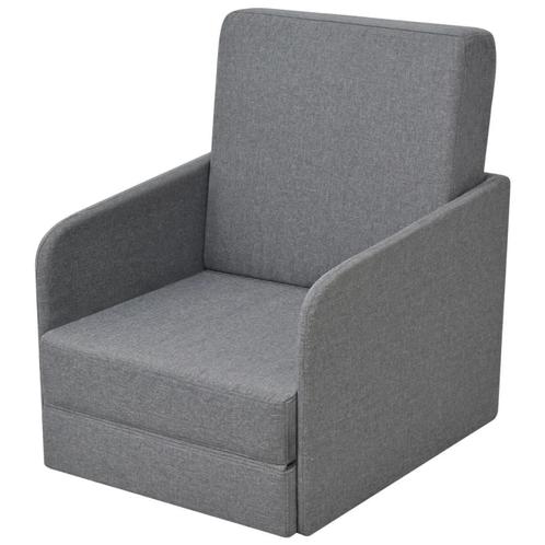 vidaXL Slaapstoel uitklapbaar stof lichtgrijs, Huis en Inrichting, Fauteuils, Nieuw, Verzenden