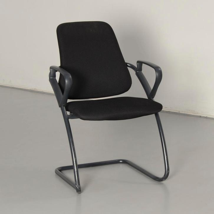 Interstuhl U550X vergaderstoel. zwart, slede frame, Huis en Inrichting, Stoelen, Ophalen of Verzenden