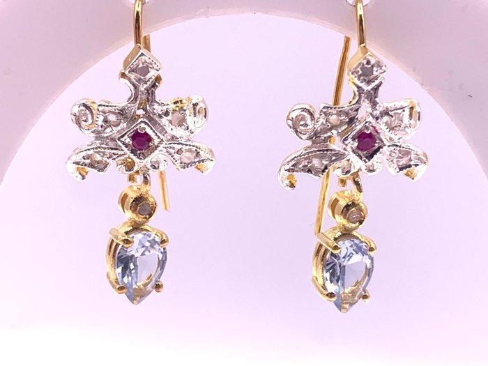 Zonder Minimumprijs - Cocktail oorbellen - 9 kt. Geel goud,, Sieraden, Tassen en Uiterlijk, Antieke sieraden