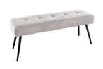 Design bank BOUTIQUE 100cm champagne grijs Boucle zwart, Huis en Inrichting, Ophalen of Verzenden, Nieuw