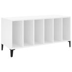 Platenkast 100x38x48 cm bewerkt hout wit (Interieur)