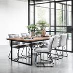 *WOONWINKEL* DTP Home Odeon Teakhouten Eettafel Met Zwarte P, Huis en Inrichting, Tafels | Eettafels, Verzenden, Nieuw