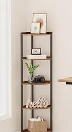 Hoekplankstandaard met Metalen Frame – 5 Niveaus Opslag, Verzenden, Nieuw