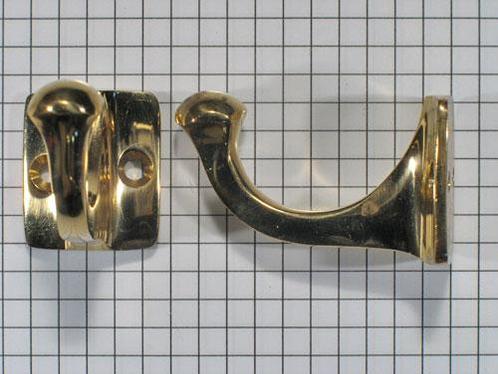 Kapstokhaak klein, geelmessing, Huis en Inrichting, Woonaccessoires | Kapstokken, Verzenden