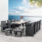 Polyrotan eetset - Baracoa XXl - 13-delig - Zwart, Tuin en Terras, Verzenden, Nieuw