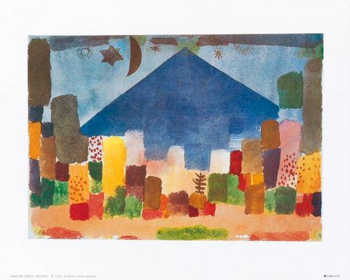 Kunstdruk Paul Klee - Notte egiziana 30x24cm, Huis en Inrichting, Woonaccessoires | Schilderijen, Tekeningen en Foto's, Nieuw