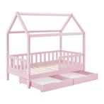 Kinderbed Marli - 90 x 200 cm - Roze - Incl. bedlades, Kinderen en Baby's, Kinderkamer | Bedden, Nieuw, Lattenbodem, Ophalen of Verzenden