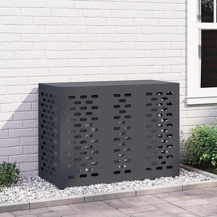 vidaXL Airconditioner hoes Antraciet 110 x 50 x 80 cm Staal, Witgoed en Apparatuur, Airco's, Nieuw, Verzenden