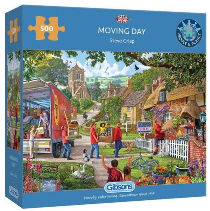 Moving Day Puzzel (500 stukjes) | Gibsons - Puzzels, Hobby en Vrije tijd, Denksport en Puzzels, Nieuw, Verzenden